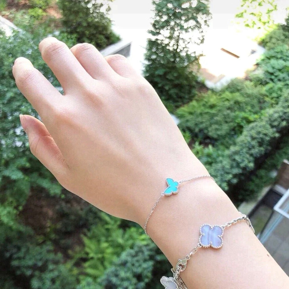¡®lume Jewelry¡¯BUTTERFLY TURQUOISE BUTTERFLY BRACELET SILVER