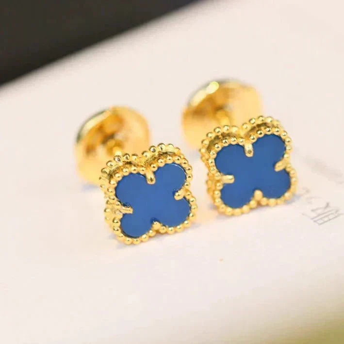 ¡®lume Jewelry¡¯CLOVER MINI 9.5MM TURQUOISE EARRINGS