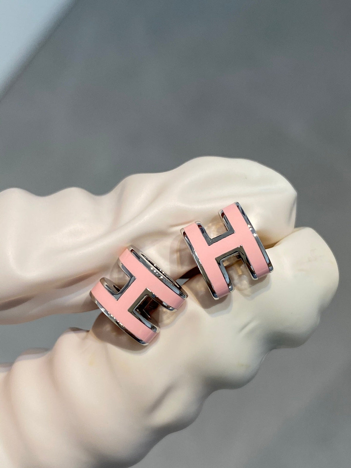 ¡®lume Jewelry¡¯MINI POP H SILVER EARRINGS PINK