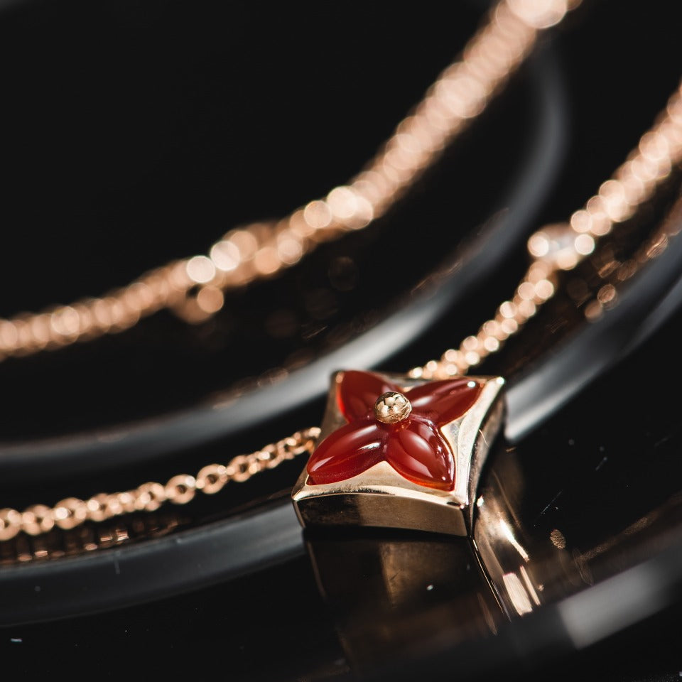 ¡®lume Jewelry¡¯STAR NECKLACE PINK GOLD 1 DIAMOND