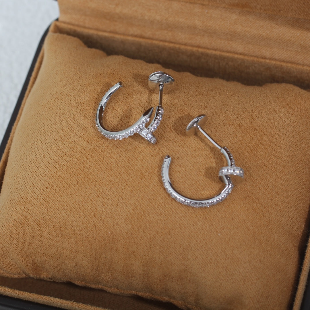 ¡®lume Jewelry¡¯JUSTE EARRINGS 12.75MM SILVER DIAMOND