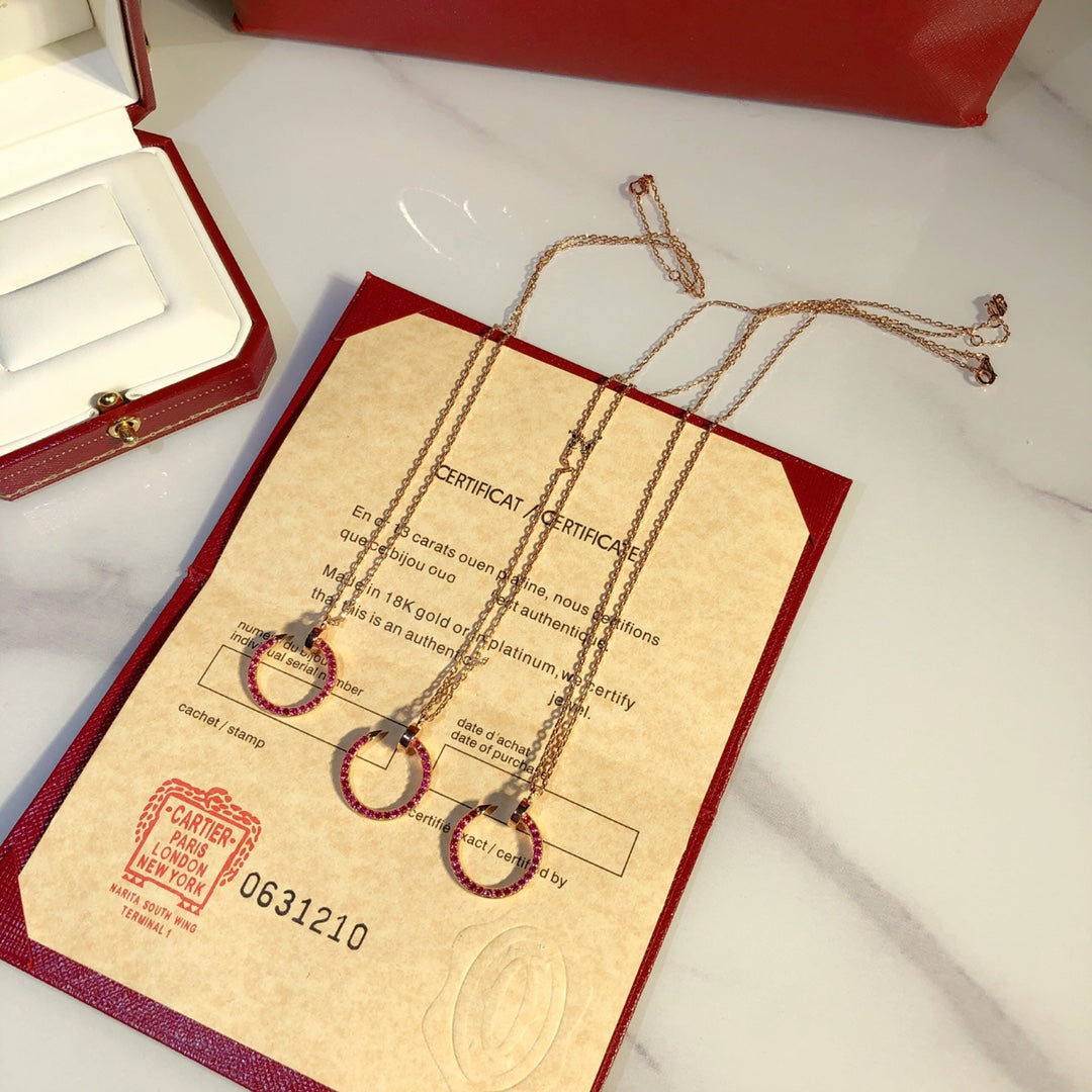 ¡®lume Jewelry¡¯JUSTE NECKLACE GOLD RED DIAMONDS