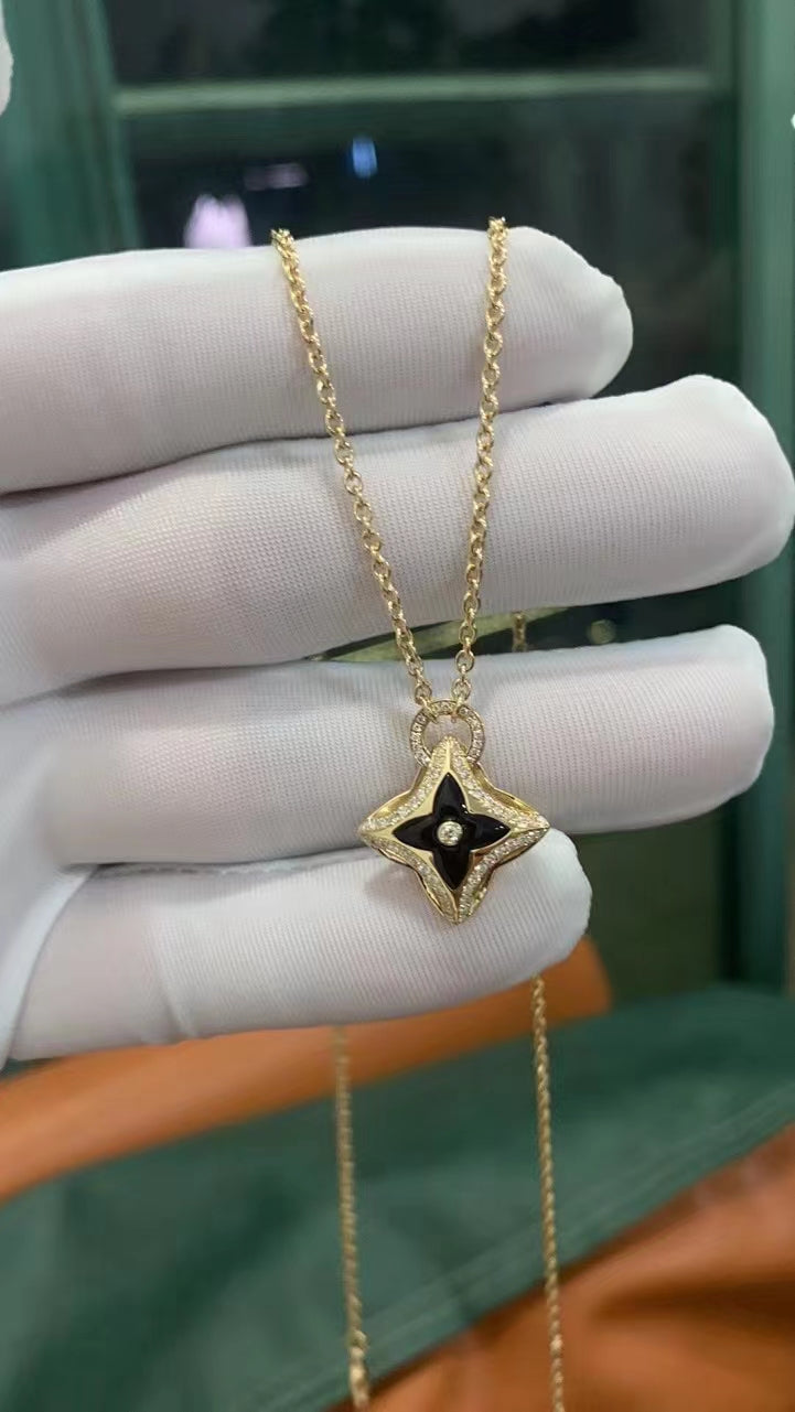¡®lume Jewelry¡¯STAR PEDANT PINK GOLD DIAMOND NECKLACE