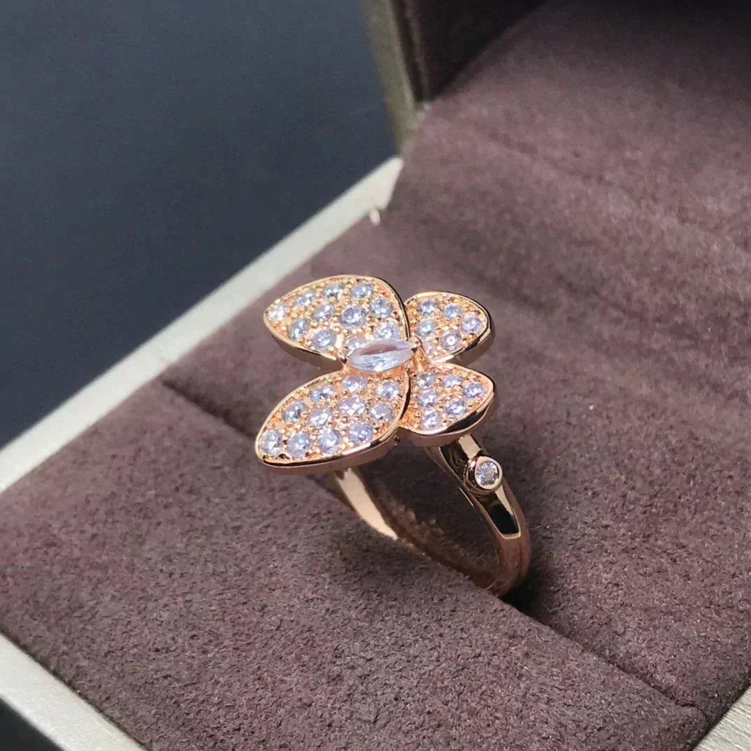 ¡®lume Jewelry¡¯BUTTERFLY PINK GOLD DIAMOND RING