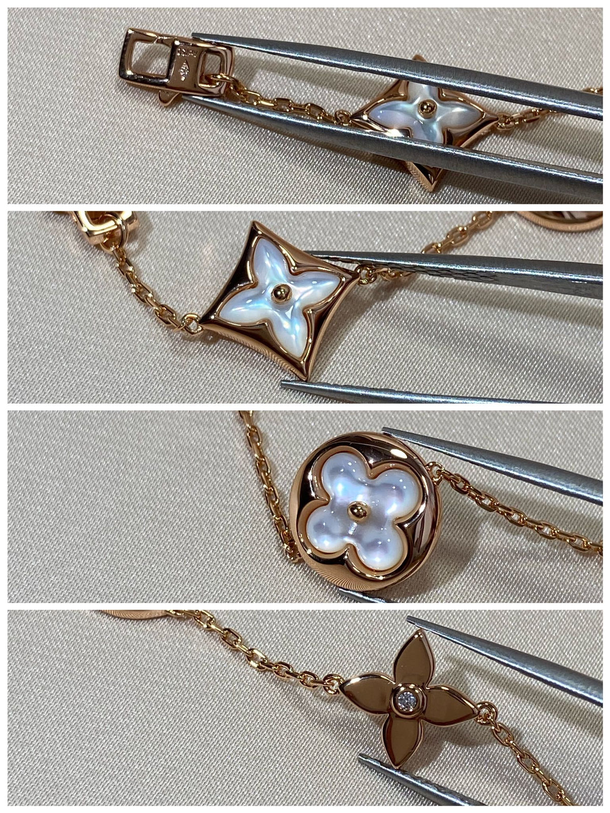 ¡®lume Jewelry¡¯STAR AND SUN 5 MOTIF MOP PINK GOLD BRACELET