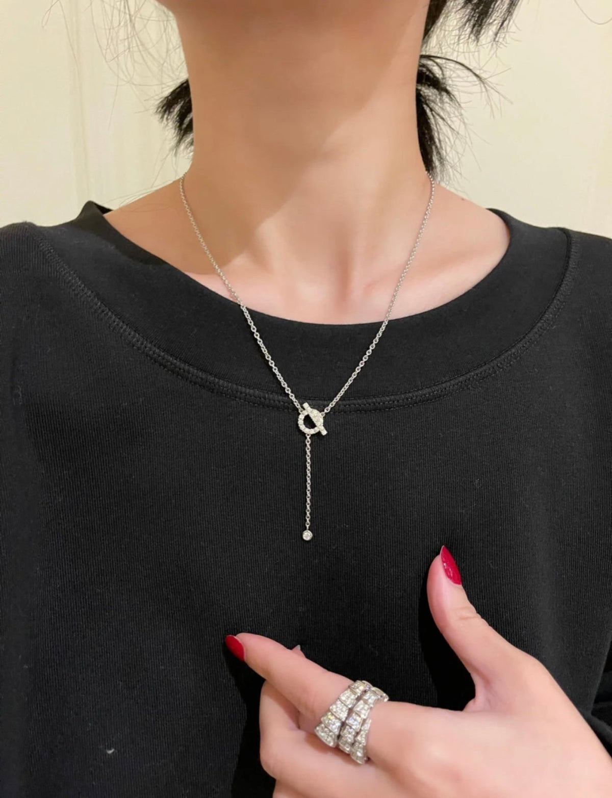 ¡®lume Jewelry¡¯FINESSE SILVER DIAMOND NECKLACE