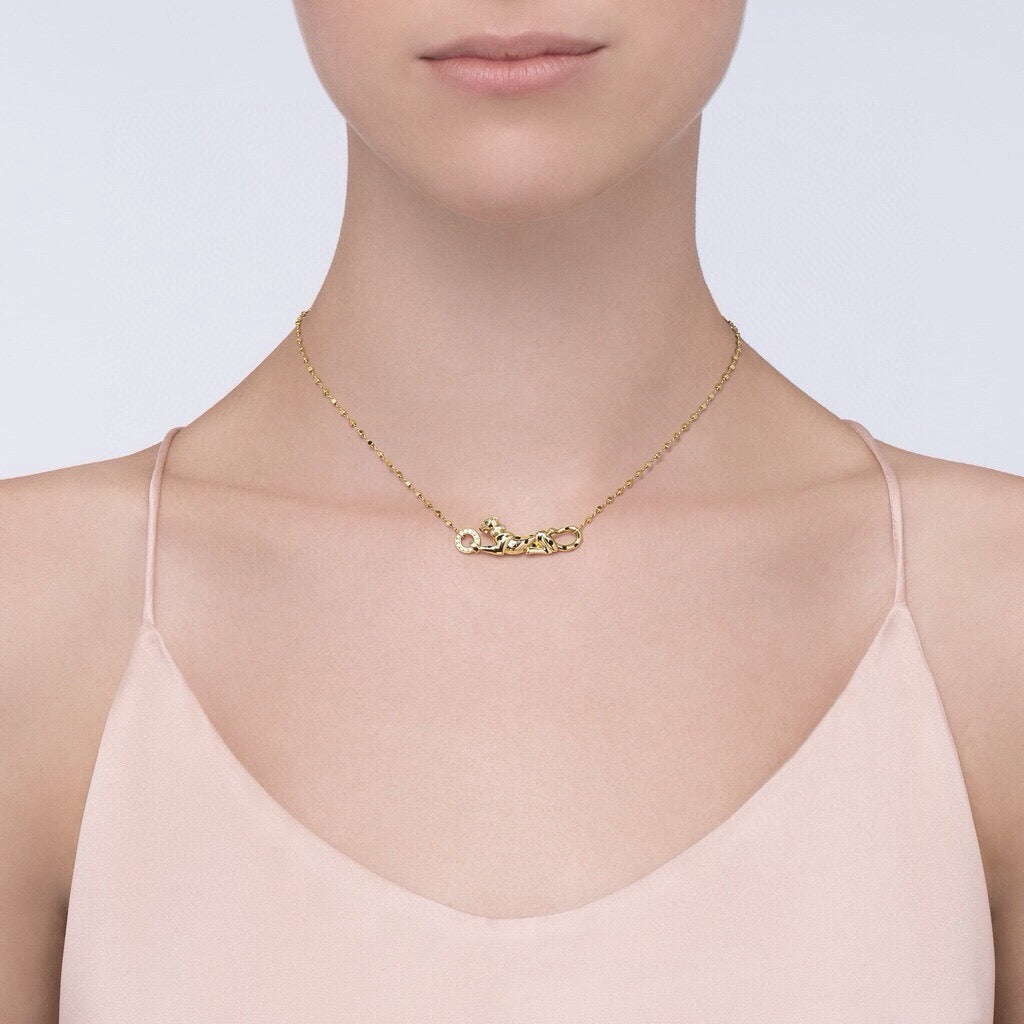 ¡®lume Jewelry¡¯Reclining Panther Necklace