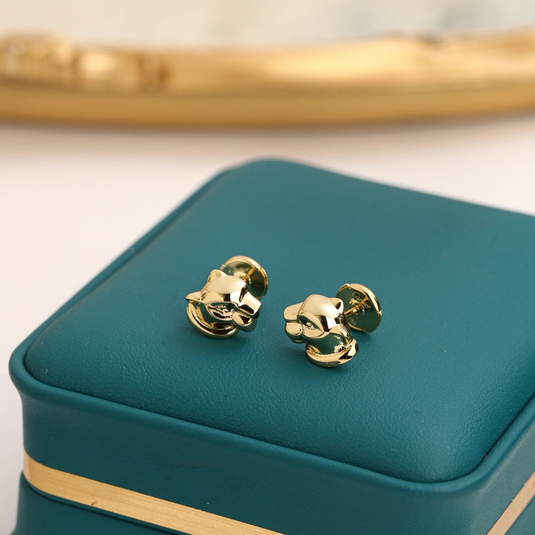 ¡®lume Jewelry¡¯Polished Panther‑Head Earrings