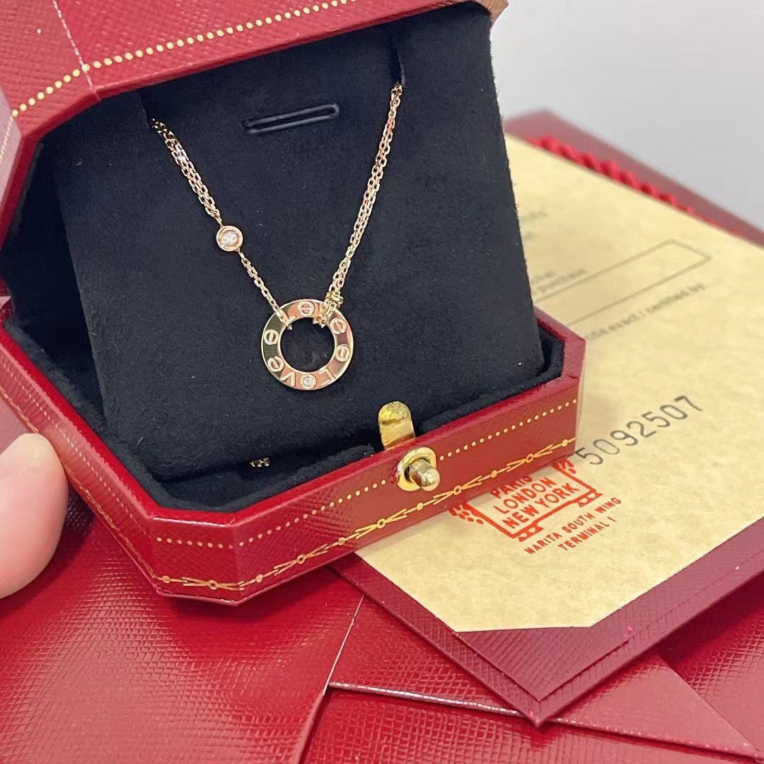 ¡®lume Jewelry¡¯LOVE NECKLACE 16MM 2 DIAMONDS