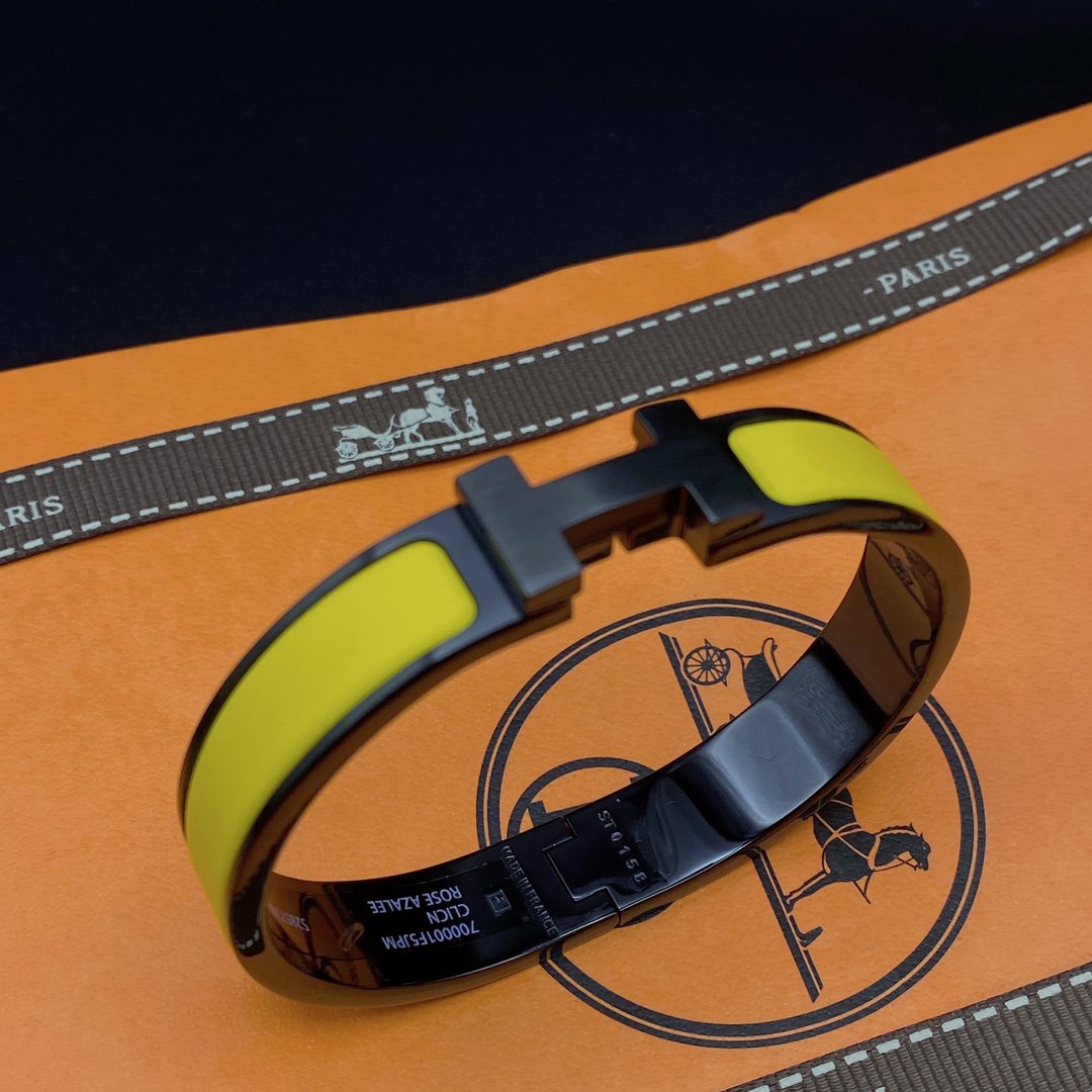 ¡®lume Jewelry¡¯CLIC HM SO BLACK YELLOW BRACELET