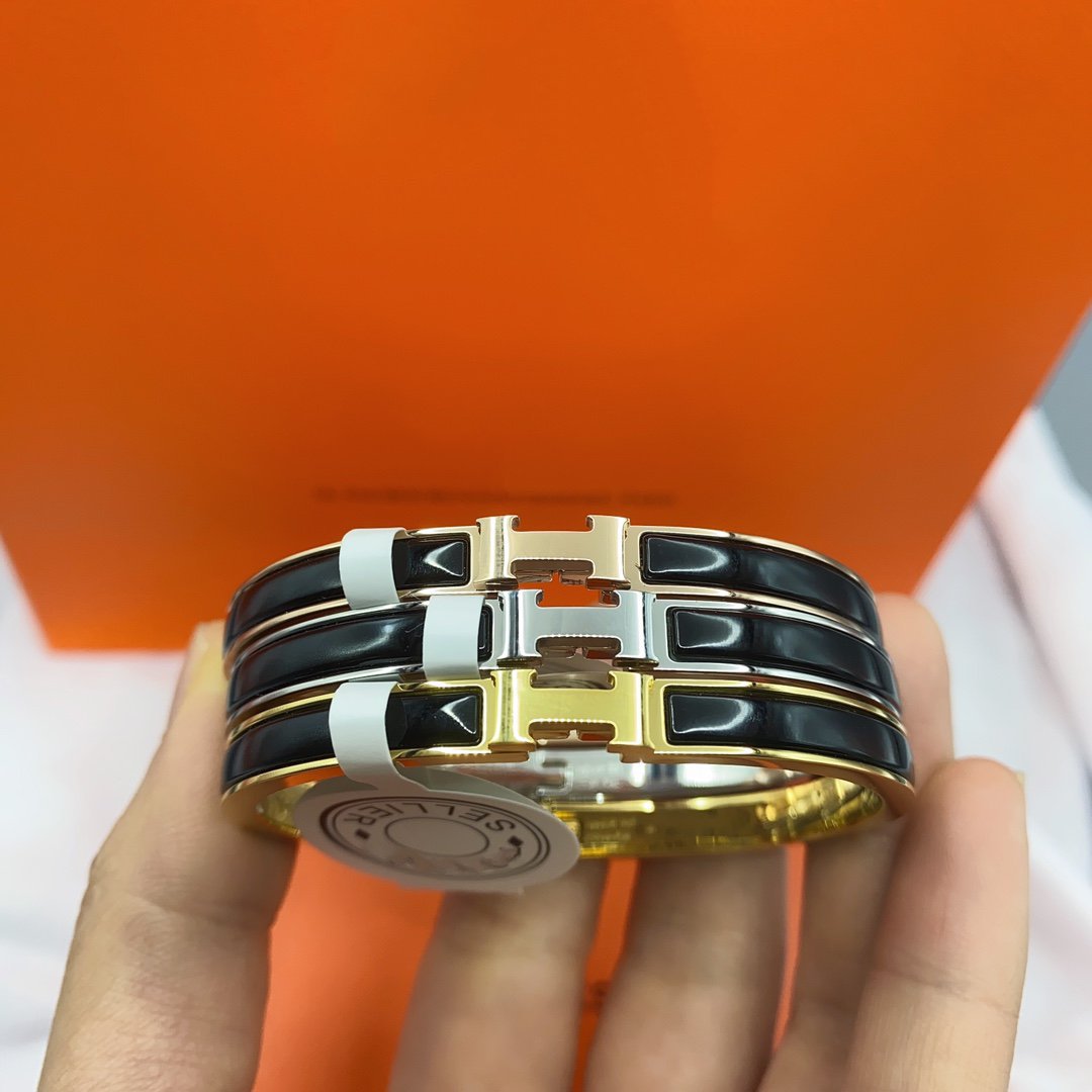 ¡®lume Jewelry¡¯CLASSIC HM CLIC BLACK 8MM ENAMEL BRACELET