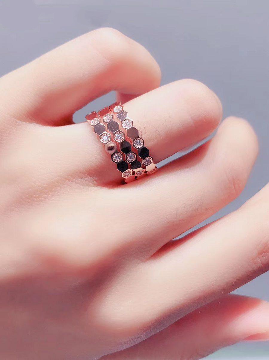 ¡®lume Jewelry¡¯BEE LOVE RING PINK GOLD DIAMOND