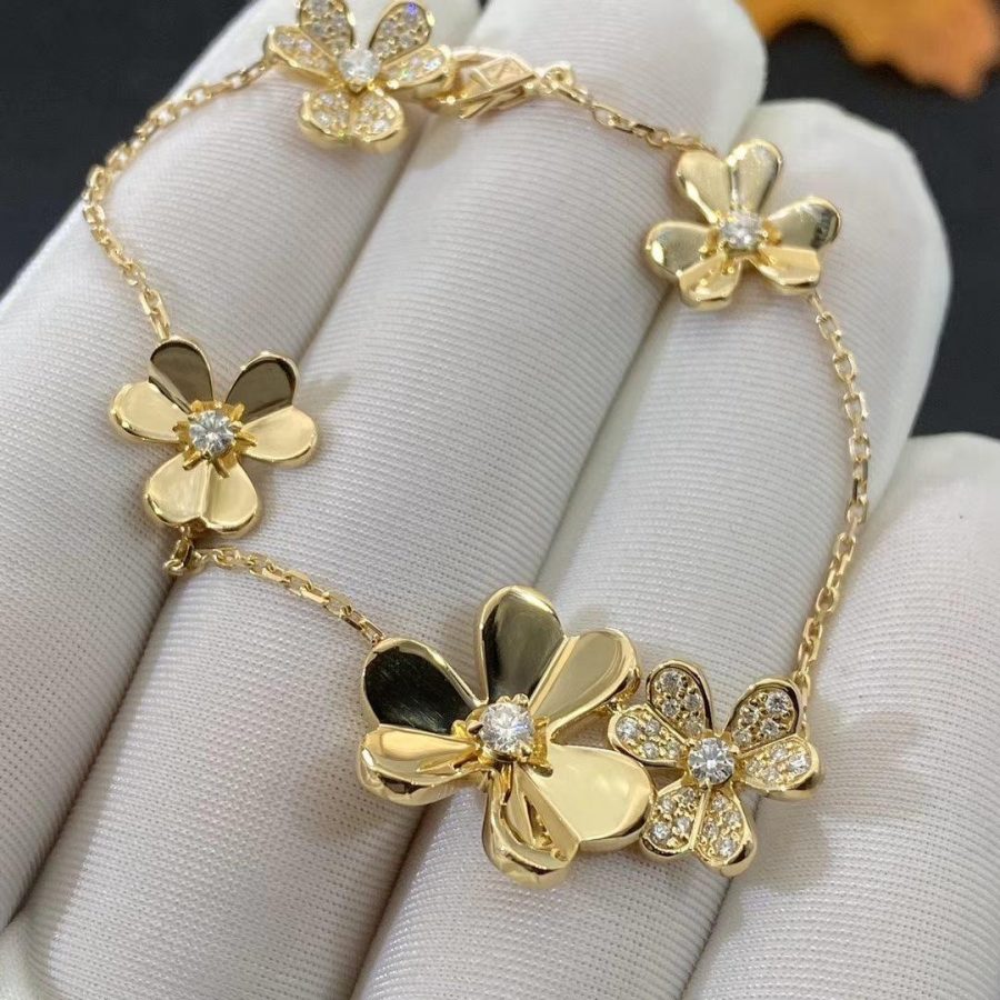 ¡®lume Jewelry¡¯FRIVOLE GOLD 5 FLOWERS BRACELET