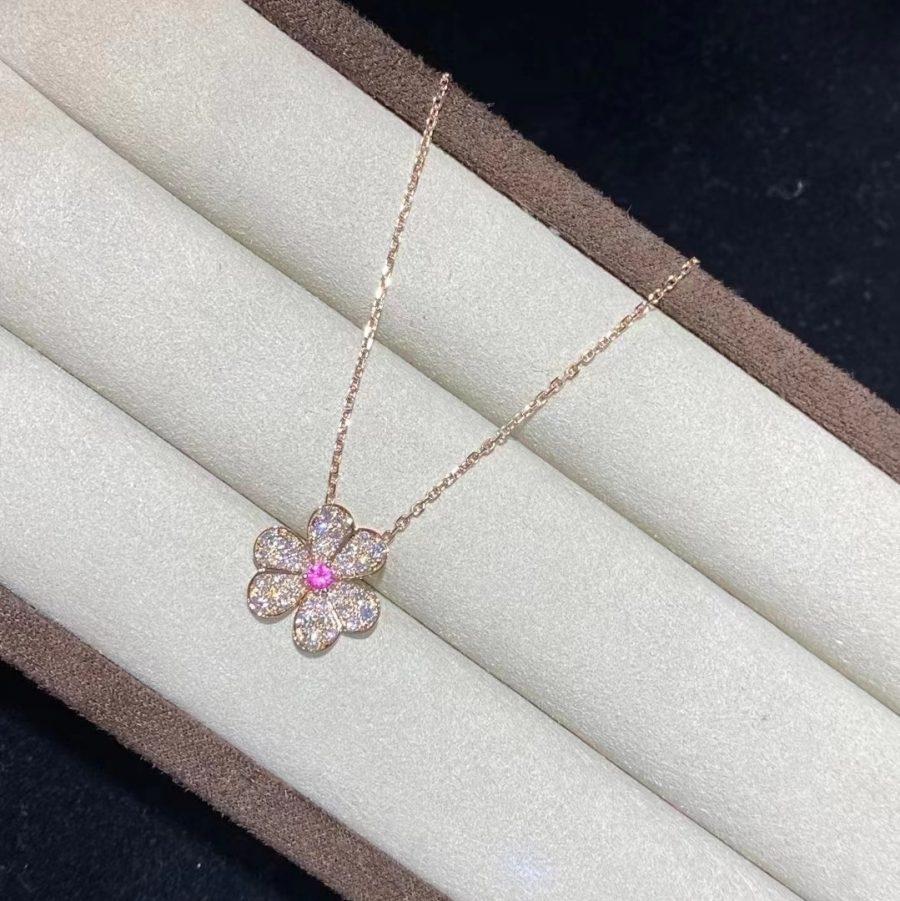 ¡®lume Jewelry¡¯FRIVOLE ROSE GOLD FLOWER DIAMOND NECKLACE