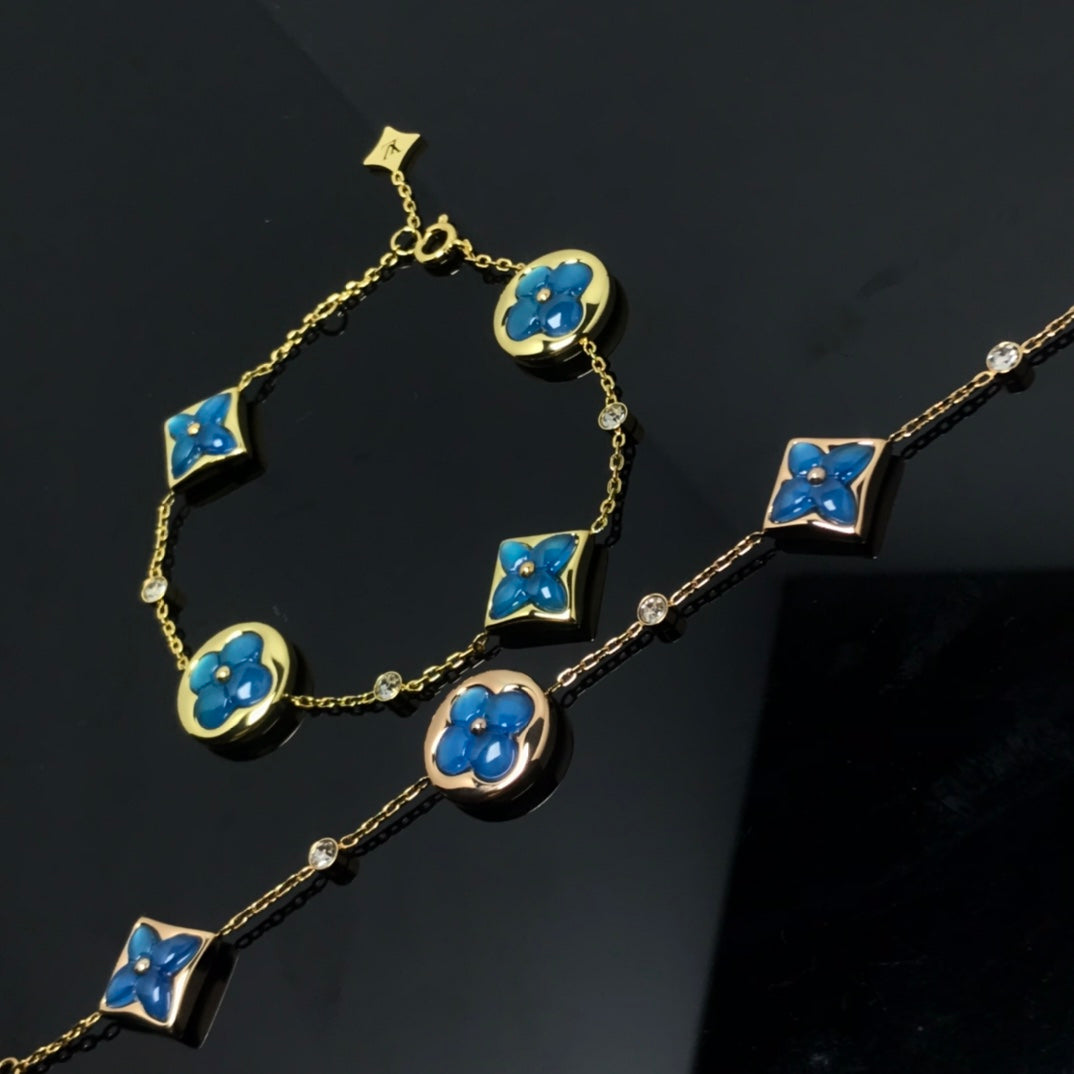 ¡®lume Jewelry¡¯STAR AND SUN 4 MOTIF BLUE BRACELET
