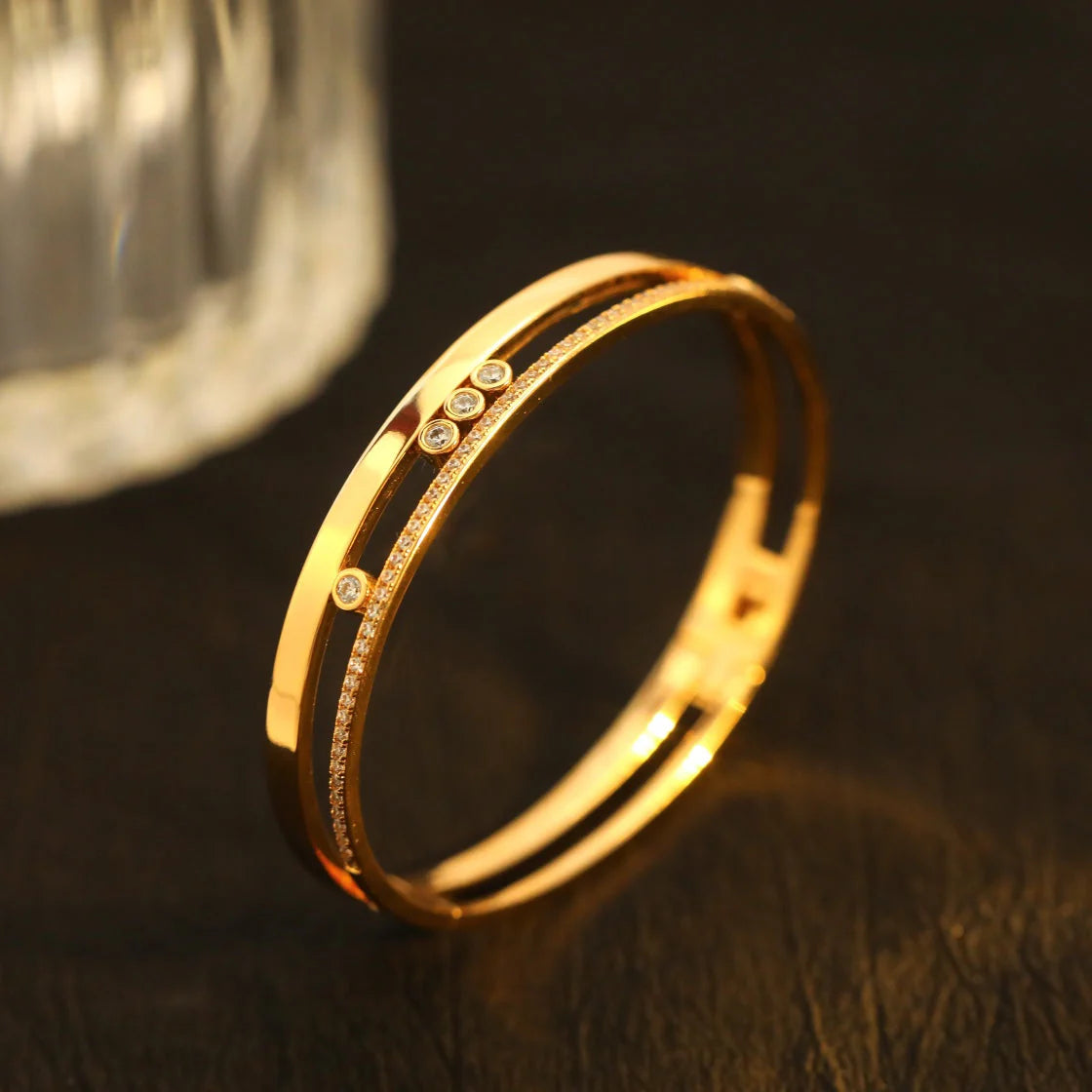 [lume Jewelry]Move Romane Diamond Bangle Bracelet