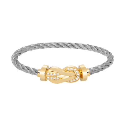 ¡®lume Jewelry¡¯CHANCE LARGE 8 FIGURE BUCKLE HALF DIAMOND BRACELET GOLD