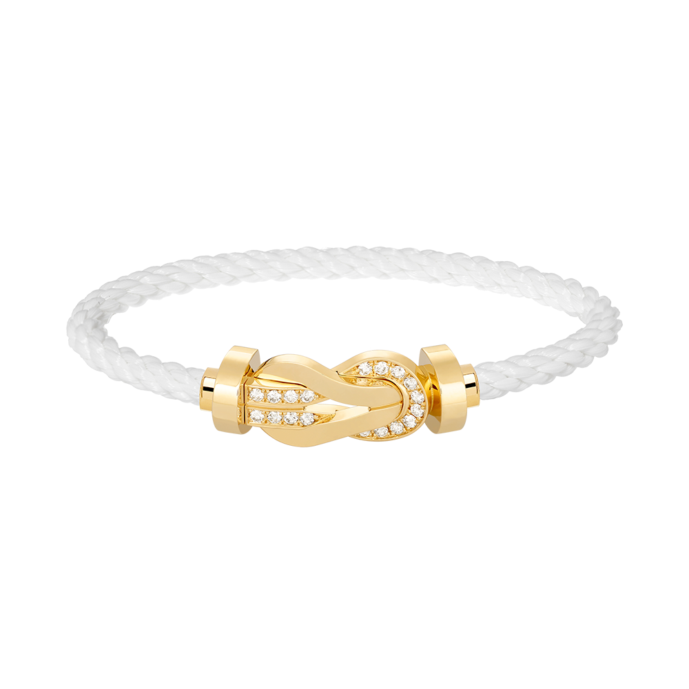 ¡®lume Jewelry¡¯CHANCE LARGE 8 FIGURE BUCKLE HALF DIAMOND BRACELET GOLD