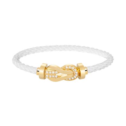 ¡®lume Jewelry¡¯CHANCE LARGE 8 FIGURE BUCKLE HALF DIAMOND BRACELET GOLD