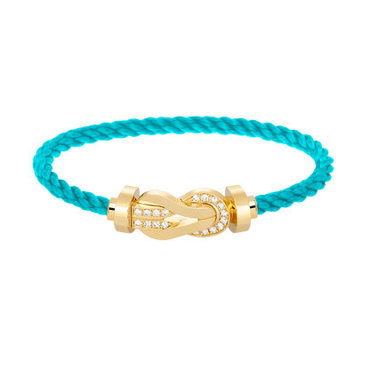 ¡®lume Jewelry¡¯CHANCE LARGE 8 FIGURE BUCKLE HALF DIAMOND BRACELET GOLD
