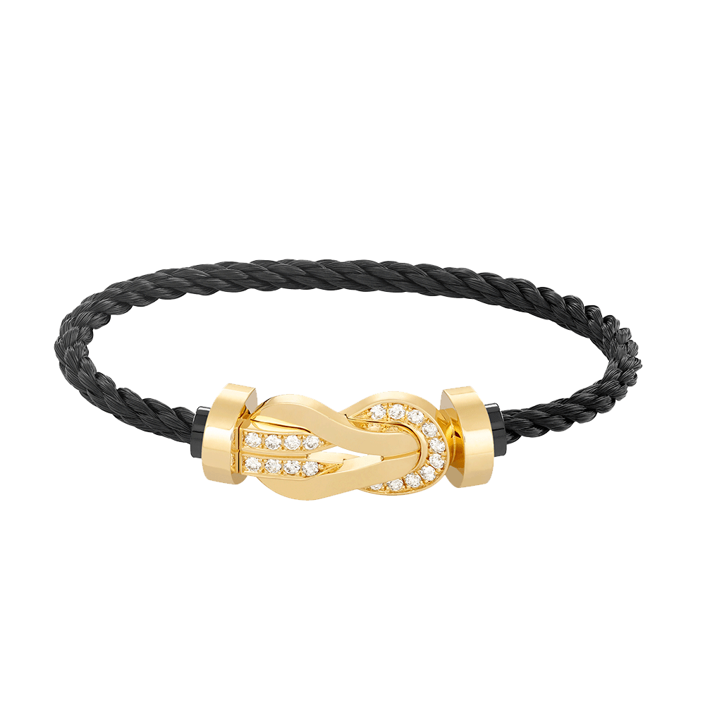 ¡®lume Jewelry¡¯CHANCE LARGE 8 FIGURE BUCKLE HALF DIAMOND BRACELET GOLD