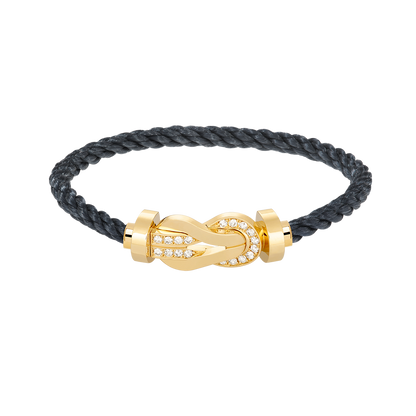 ¡®lume Jewelry¡¯CHANCE LARGE 8 FIGURE BUCKLE HALF DIAMOND BRACELET GOLD