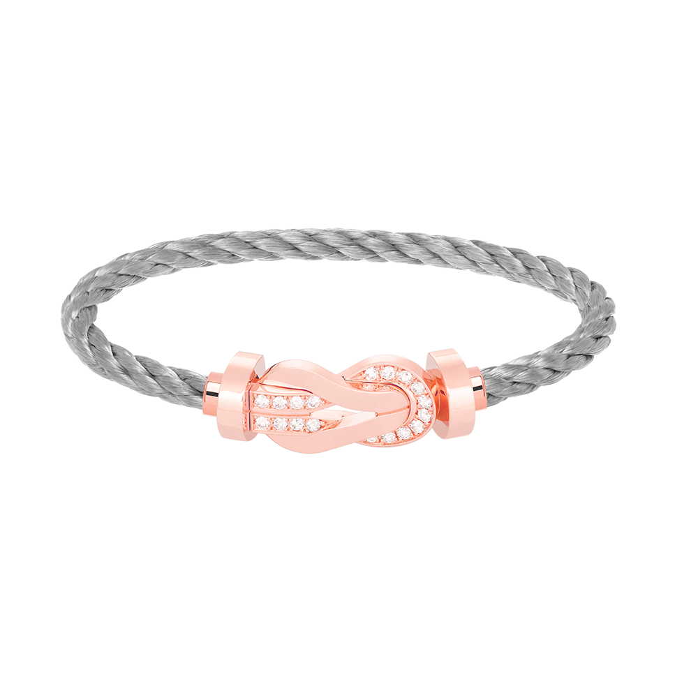 ¡®lume Jewelry¡¯CHANCE LARGE 8 FIGURE BUCKLE HALF DIAMOND BRACELET ROSE GOLD