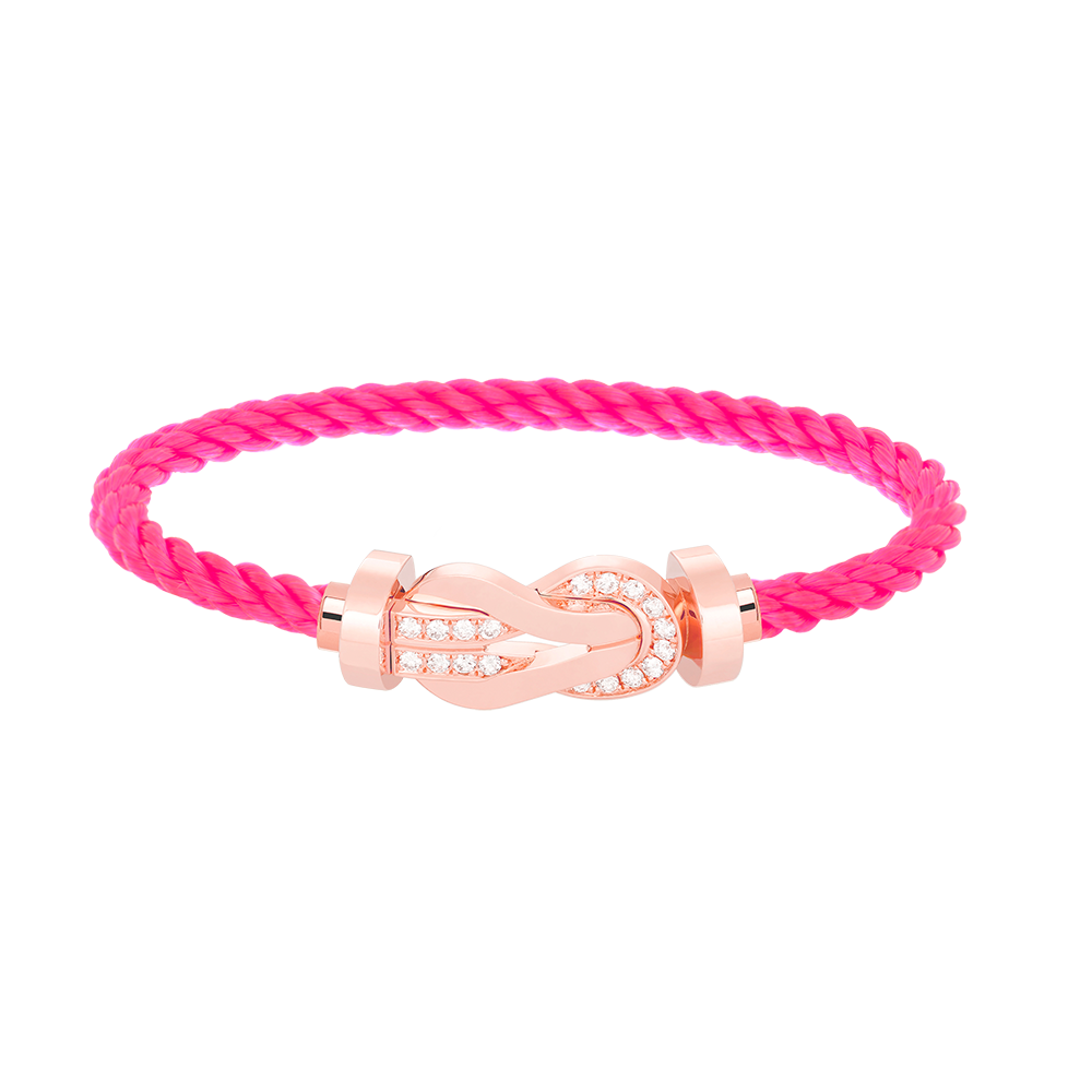 ¡®lume Jewelry¡¯CHANCE LARGE 8 FIGURE BUCKLE HALF DIAMOND BRACELET ROSE GOLD