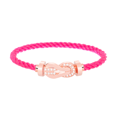 ¡®lume Jewelry¡¯CHANCE LARGE 8 FIGURE BUCKLE HALF DIAMOND BRACELET ROSE GOLD