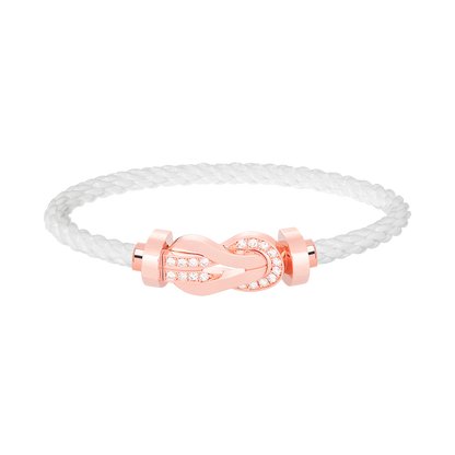 ¡®lume Jewelry¡¯CHANCE LARGE 8 FIGURE BUCKLE HALF DIAMOND BRACELET ROSE GOLD