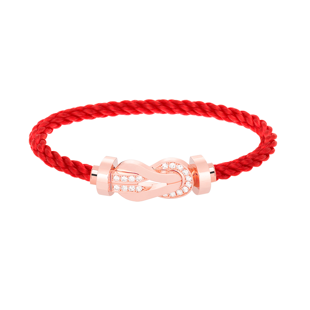 ¡®lume Jewelry¡¯CHANCE LARGE 8 FIGURE BUCKLE HALF DIAMOND BRACELET ROSE GOLD