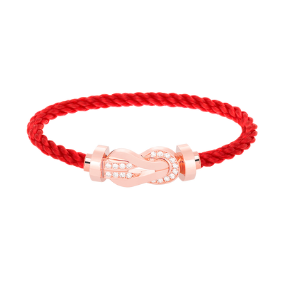 ¡®lume Jewelry¡¯CHANCE LARGE 8 FIGURE BUCKLE HALF DIAMOND BRACELET ROSE GOLD