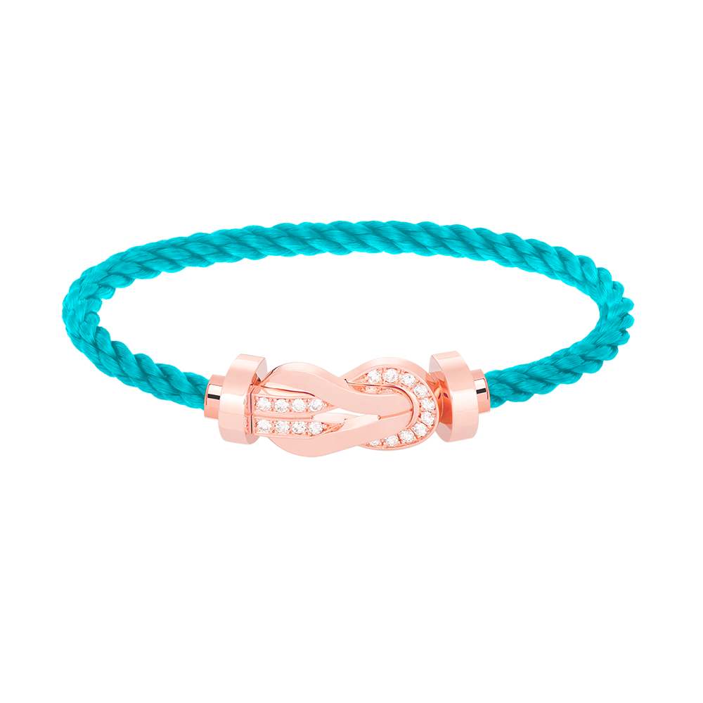 ¡®lume Jewelry¡¯CHANCE LARGE 8 FIGURE BUCKLE HALF DIAMOND BRACELET ROSE GOLD