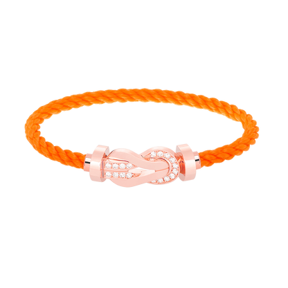 ¡®lume Jewelry¡¯CHANCE LARGE 8 FIGURE BUCKLE HALF DIAMOND BRACELET ROSE GOLD