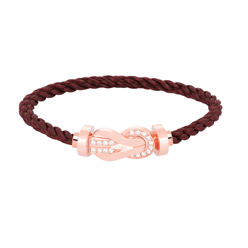 ¡®lume Jewelry¡¯CHANCE LARGE 8 FIGURE BUCKLE HALF DIAMOND BRACELET ROSE GOLD