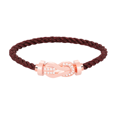 ¡®lume Jewelry¡¯CHANCE LARGE 8 FIGURE BUCKLE HALF DIAMOND BRACELET ROSE GOLD