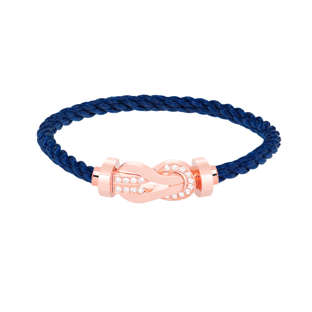 ¡®lume Jewelry¡¯CHANCE LARGE 8 FIGURE BUCKLE HALF DIAMOND BRACELET ROSE GOLD