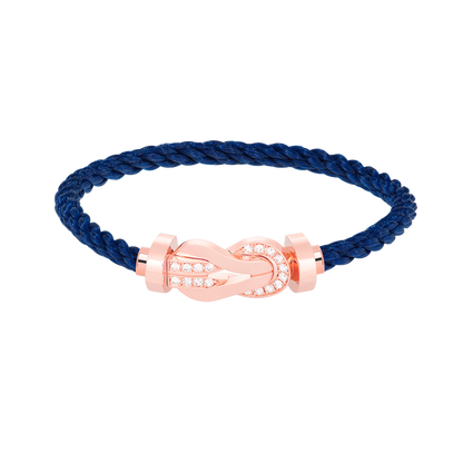 ¡®lume Jewelry¡¯CHANCE LARGE 8 FIGURE BUCKLE HALF DIAMOND BRACELET ROSE GOLD