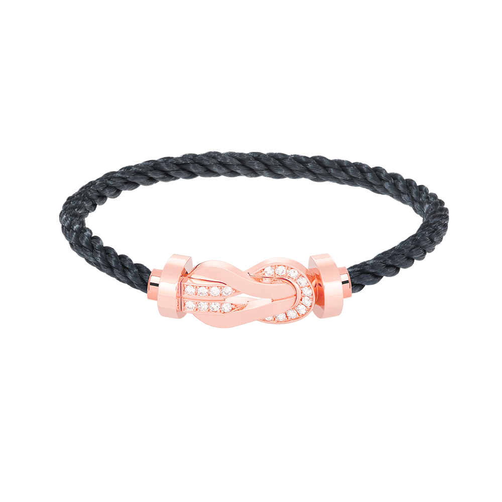 ¡®lume Jewelry¡¯CHANCE LARGE 8 FIGURE BUCKLE HALF DIAMOND BRACELET ROSE GOLD