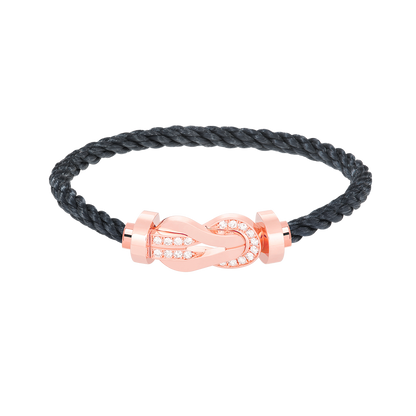 ¡®lume Jewelry¡¯CHANCE LARGE 8 FIGURE BUCKLE HALF DIAMOND BRACELET ROSE GOLD