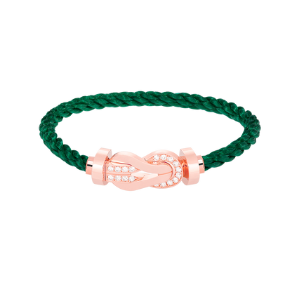 ¡®lume Jewelry¡¯CHANCE LARGE 8 FIGURE BUCKLE HALF DIAMOND BRACELET ROSE GOLD
