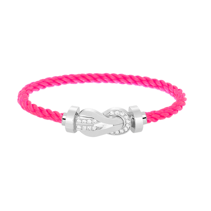 ¡®lume Jewelry¡¯CHANCE LARGE 8 FIGURE BUCKLE HALF DIAMOND BRACELET SILVER