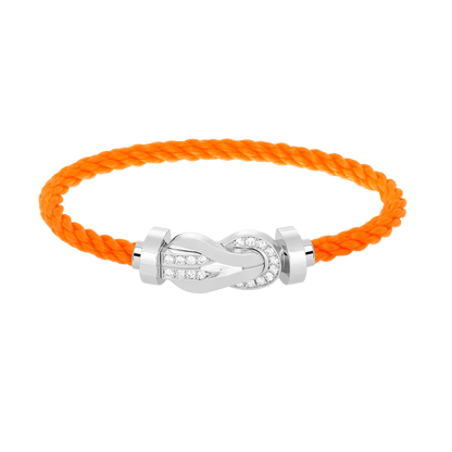 ¡®lume Jewelry¡¯CHANCE LARGE 8 FIGURE BUCKLE HALF DIAMOND BRACELET SILVER
