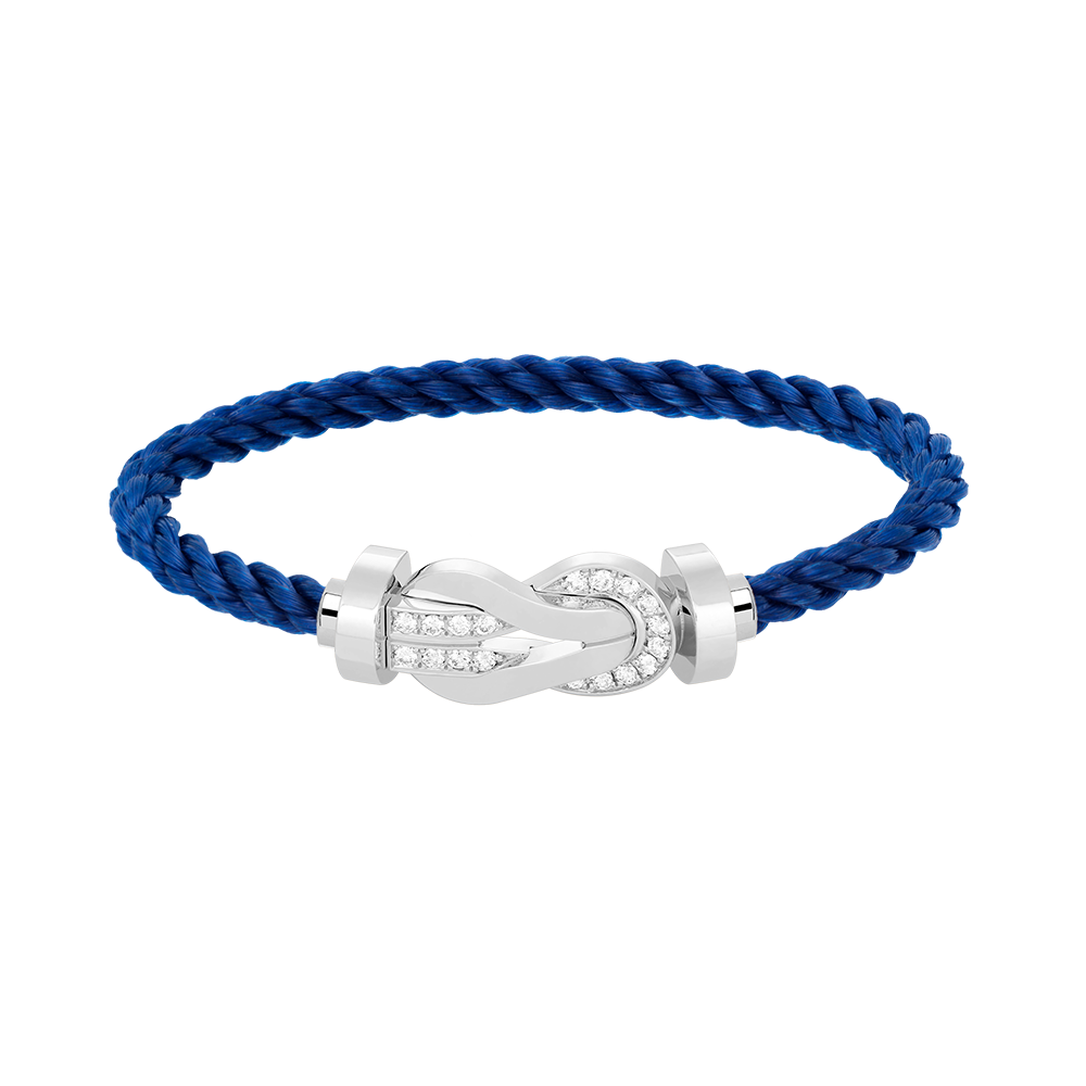 ¡®lume Jewelry¡¯CHANCE LARGE 8 FIGURE BUCKLE HALF DIAMOND BRACELET SILVER