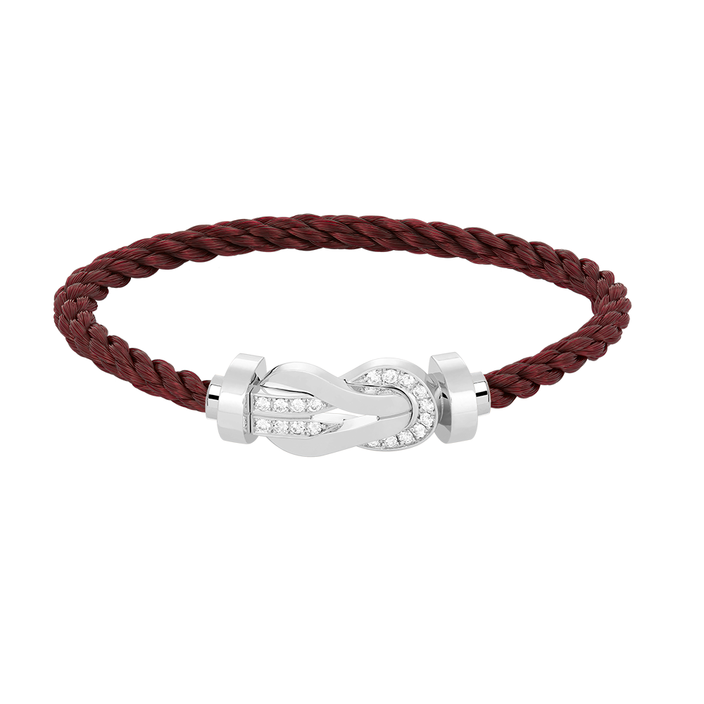 ¡®lume Jewelry¡¯CHANCE LARGE 8 FIGURE BUCKLE HALF DIAMOND BRACELET SILVER