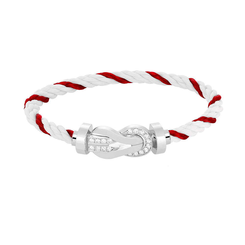 ¡®lume Jewelry¡¯CHANCE LARGE 8 FIGURE BUCKLE HALF DIAMOND BRACELET SILVER