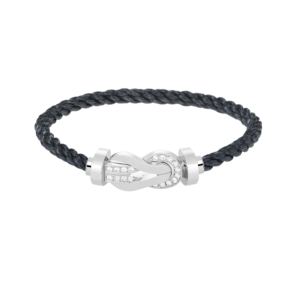 ¡®lume Jewelry¡¯CHANCE LARGE 8 FIGURE BUCKLE HALF DIAMOND BRACELET SILVER