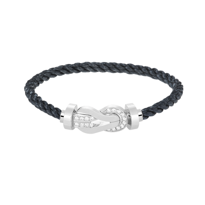 ¡®lume Jewelry¡¯CHANCE LARGE 8 FIGURE BUCKLE HALF DIAMOND BRACELET SILVER