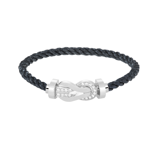 ¡®lume Jewelry¡¯CHANCE LARGE 8 FIGURE BUCKLE HALF DIAMOND BRACELET SILVER