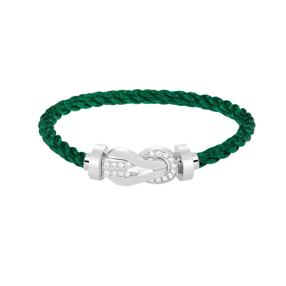 ¡®lume Jewelry¡¯CHANCE LARGE 8 FIGURE BUCKLE HALF DIAMOND BRACELET SILVER